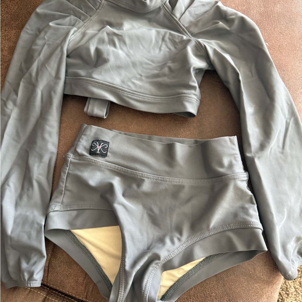 Kids Gray Two-Piece Activewear Set